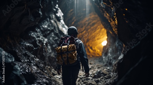 Cave Explorer with Headlamp photo