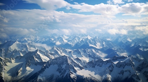 "Overhead View of Majestic Peaks in the Karakoram Range" © Andreas