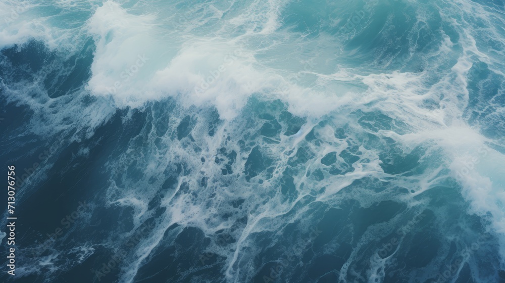 Tumultuous Ocean Waves During a Storm