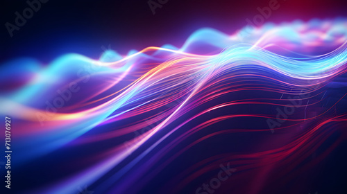 Radiant Velocity: Neon Fiber Optic Lines and Abstract Speed Trails