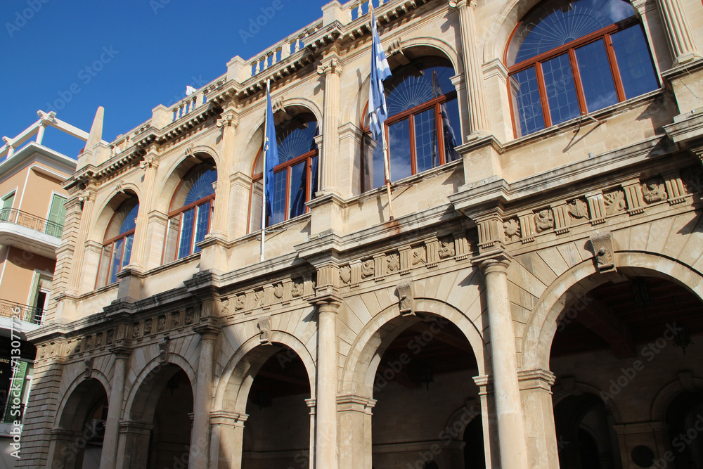 venetian loggia (town hall) in heraklion in crete in greece