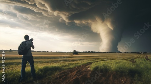 Storm Chaser Capturing Intense Weather Footage © Andreas