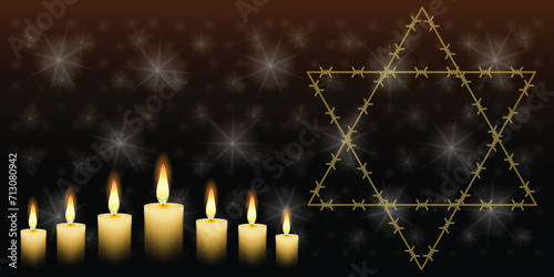 International Holocaust Remembrance Day vector. Star of David . January 27. Important day