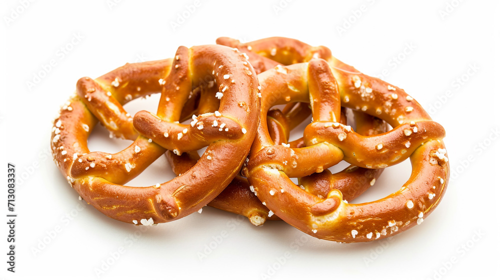 Closeup of Fresh Pretzels on the countertop, national pretzel day