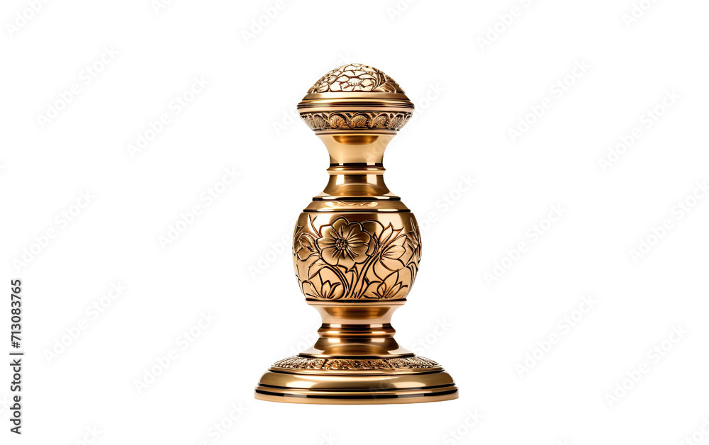 Antiquity's Charm in a Candle Holder on White or PNG Transparent Background.