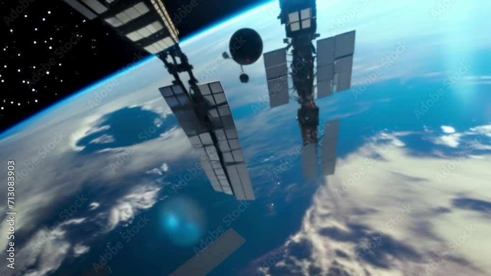 Estacion espacial en el espacio - Spacial Station in the galaxy of universe