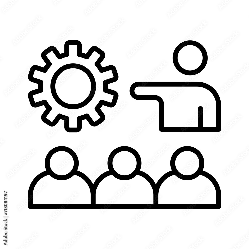 Training line icon Training line icon