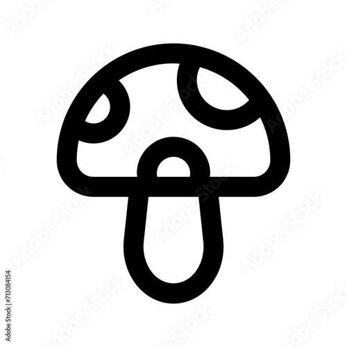 mushroom line icon