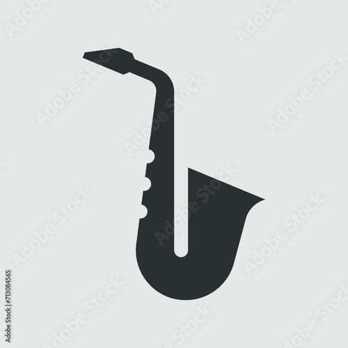 Saxophone or Jazz. Simple shape icon