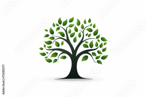 Tree icon vector on white background.Tree logo