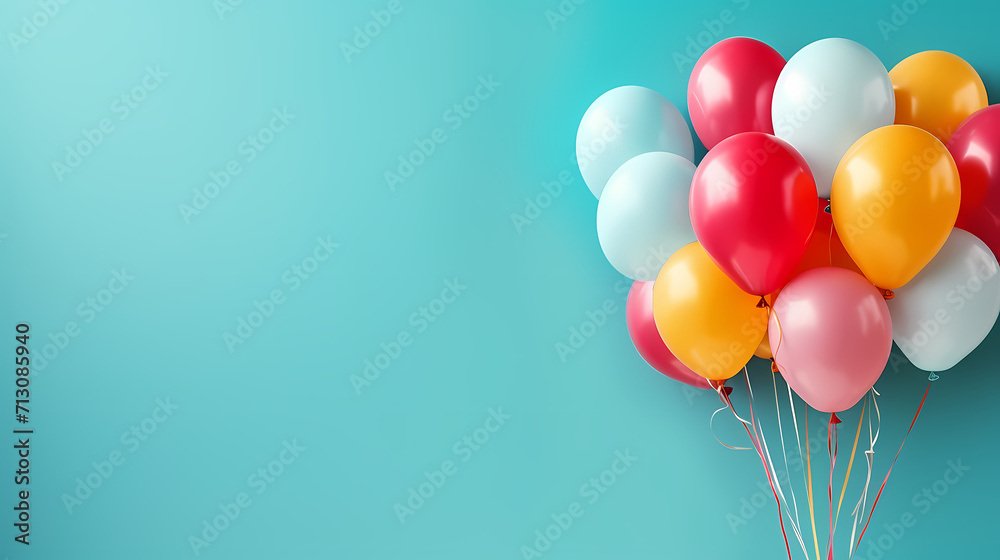 Birthday background with balloons and confetti for birthday card or invitation design Birthday background with balloons and confetti for birthday card or invitation design