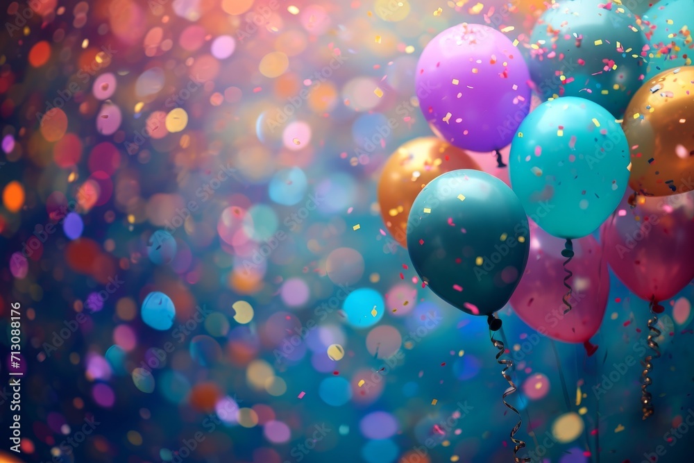 Each balloon has a glossy texture that reflects the surrounding light Each balloon has a glossy texture that reflects the surrounding light