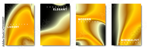 Abstract Blurred Modern Background. Gradient mesh. Variation set. saturated vivid color blend. Modern design template for posters, banners, brochures, flyers, covers, and websites. Vector illustration
