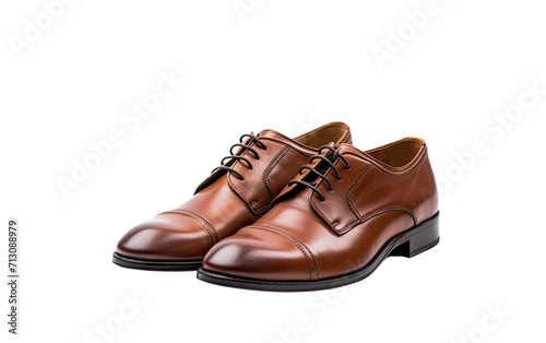 Showcase of Handcrafted Italian Leather Shoes on White or PNG Transparent Background.