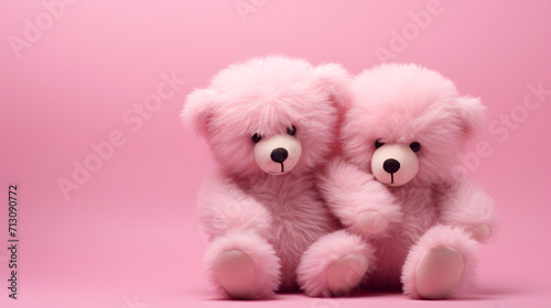 Two cute fluffy teddy bears © Mishi