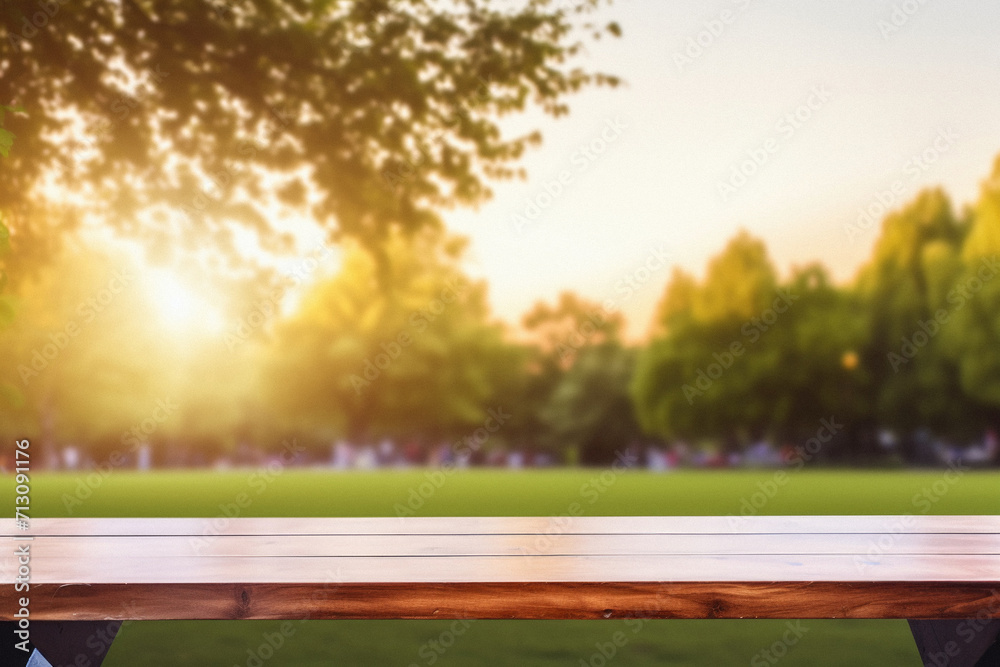 Wooden table spring nature bokeh background, empty wood desk product display mockup with green park sunny blurry abstract garden backdrop landscape ads showcase presentation. Mock up, copy space. Wooden table spring nature bokeh background, empty wood desk product display mockup with green park sunny blurry abstract garden backdrop landscape ads showcase presentation. Mock up, copy space.