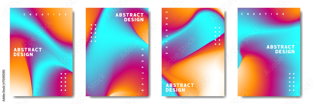 Abstract Blurred Modern Background. Gradient mesh. Variation set. saturated vivid color blend. Modern design template for posters, banners, brochures, flyers, covers, and websites. Vector illustration Abstract Blurred Modern Background. Gradient mesh. Variation set. saturated vivid color blend. Modern design template for posters, banners, brochures, flyers, covers, and websites. Vector illustration