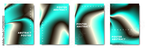 Abstract Blurred Modern Background. Gradient mesh. Variation set. saturated vivid color blend. Modern design template for posters, banners, brochures, flyers, covers, and websites. Vector illustration