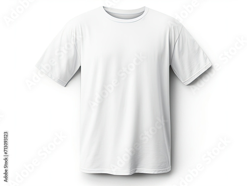 White T-Shirt Hanging on Wall, Clean, Minimalistic Clothes Display