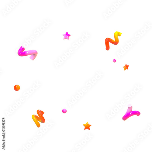 3d cute party confetti popper set