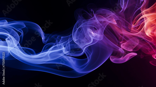 Purple and blue smoke