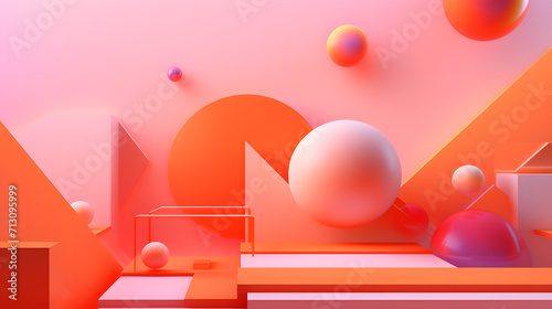 3d composition. Abstract 3d geometric shapes backdrop