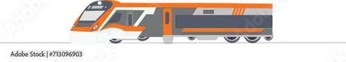 Illustration of Indian high speed train Vande Bharat train photo