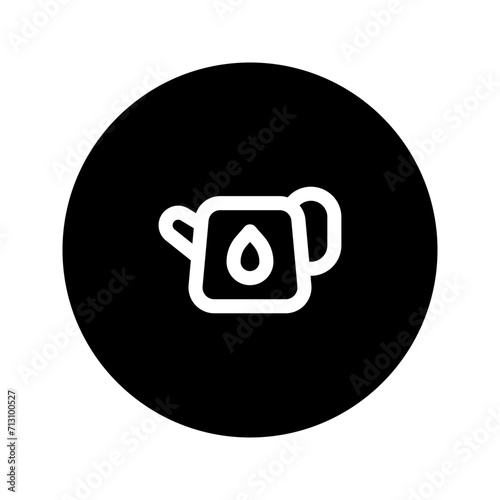 watering can line circular icon