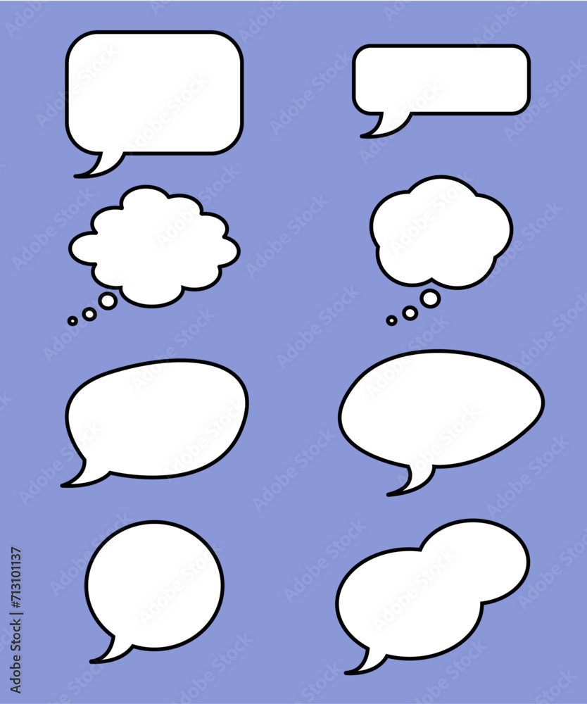 Speech bubble pack, bubbles for dialogue set, comic Speech bubble pack, bubbles for dialogue set, comic