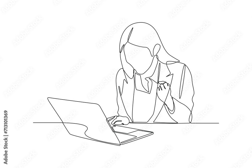 Single continuous line drawing of Successful employees get new projects. Work activity minimalist concept. One line draw graphic design vector Single continuous line drawing of Successful employees get new projects. Work activity minimalist concept. One line draw graphic design vector