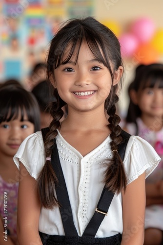Happy cute smiling kid girl