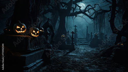 Spectral Shadows: Sinister Halloween Night