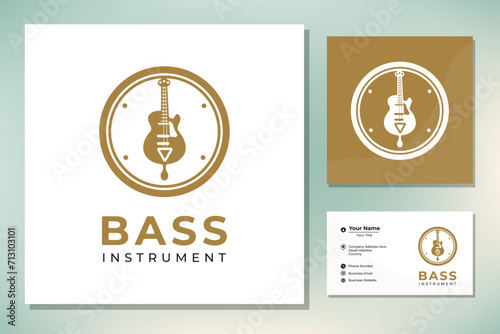 Bass Clef instrument with initial C logo design inspiration