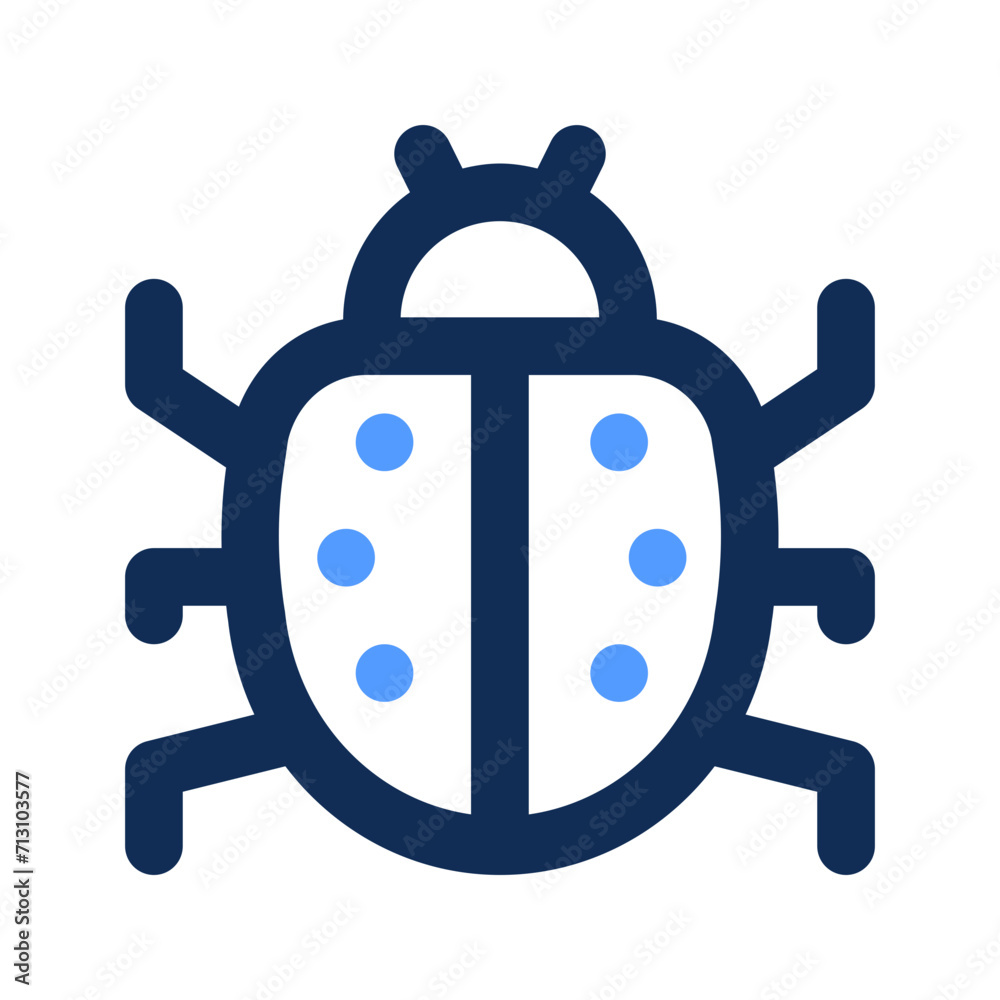 Fototapeta premium ladybug outline color icon