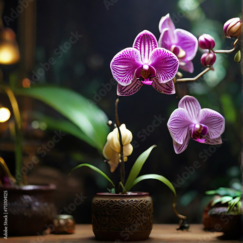 A cute colorful Orchid flowers