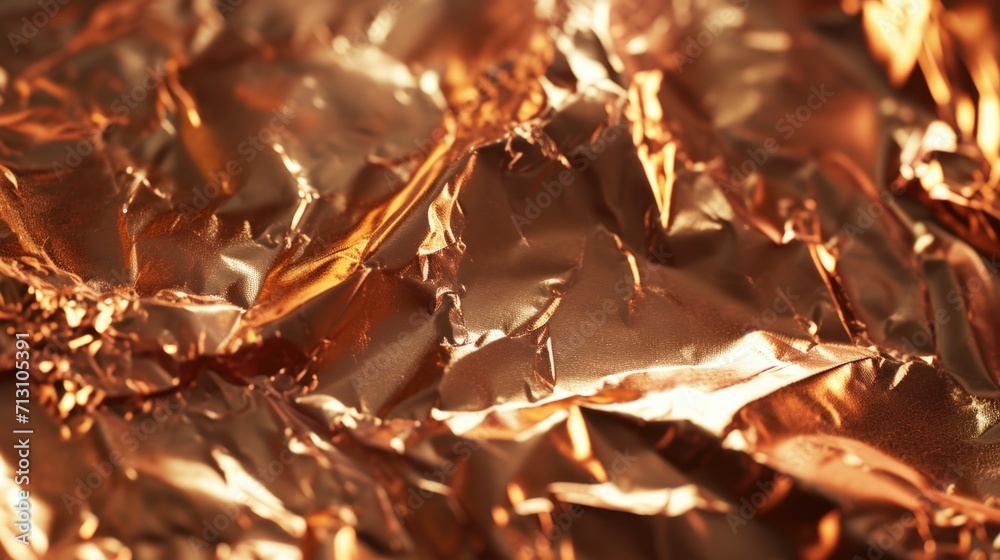 A close-up view of a piece of foil. Perfect for various uses A close-up view of a piece of foil. Perfect for various uses