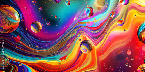 Ethereal Color Fusion Abstract. Ethereal abstract of fluid colors merging in dreamlike patterns.