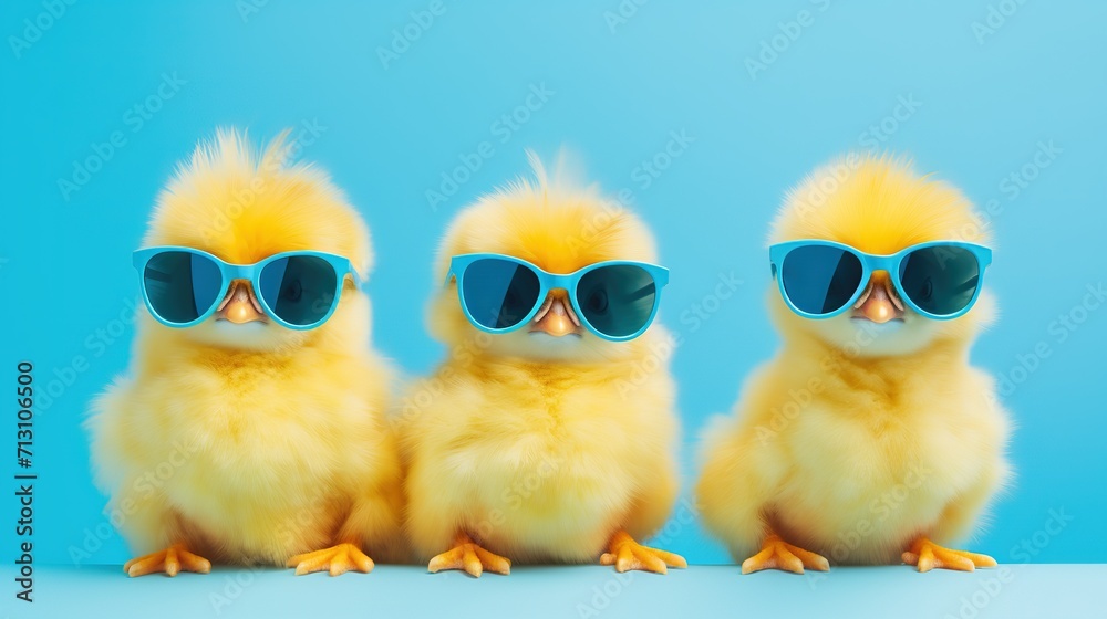 Sunglasses feather chick chicken spring born animal yellow small poultry young farming bird fluffy