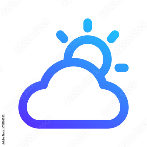 cloudy gradient icon