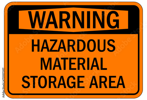 Hazardous area sign