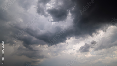 Dark sky with stormy clouds. Dramatic sky rain,Dark clouds before a thunder-storm.