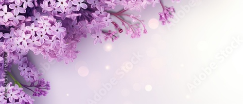 Purple lilac flowers floral spring background