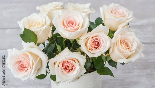 Elegant Roses on Pristine White for Serene Mornings © Antonio Giordano