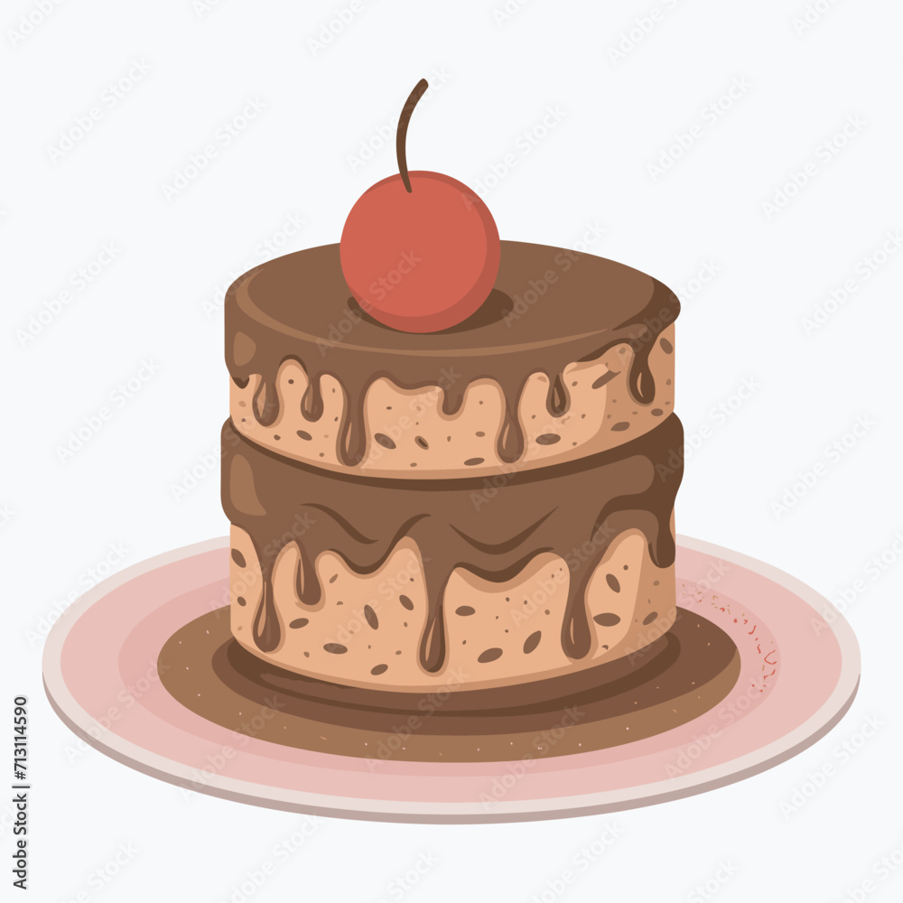 Chocolate cake illustration, delicious, bakery Chocolate cake illustration, delicious, bakery
