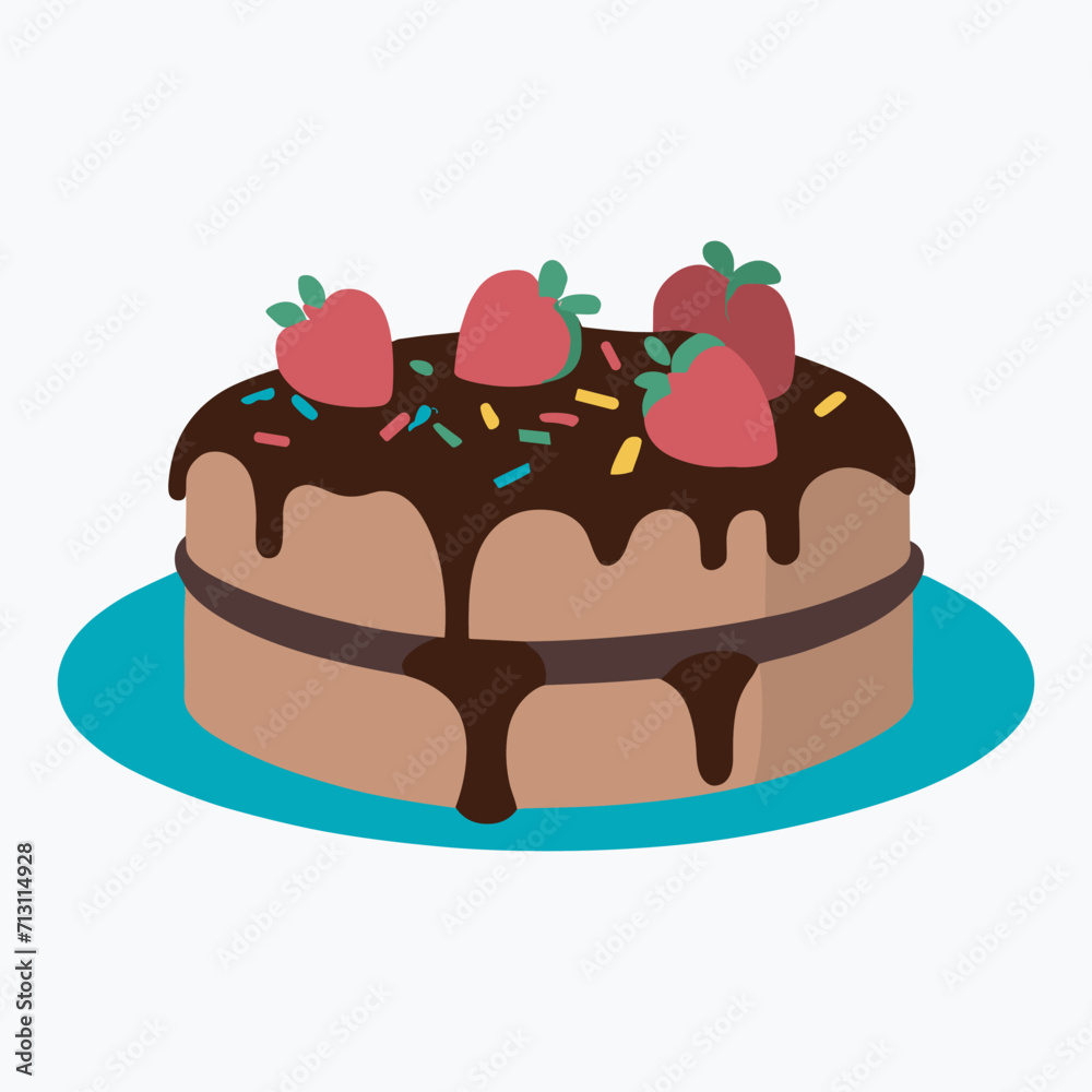 Chocolate cake illustration, delicious, bakery Chocolate cake illustration, delicious, bakery