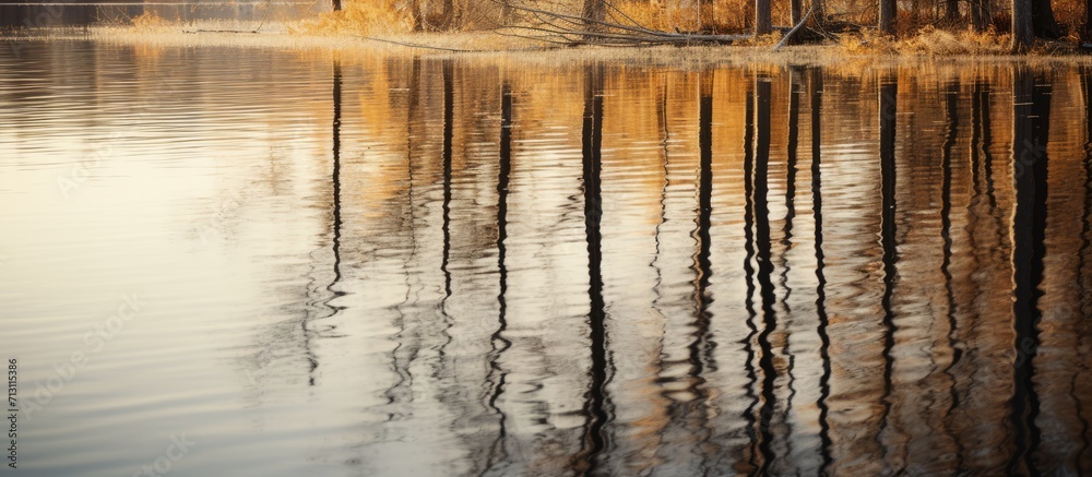 Tranquil Lake Reflections in Autumn Tranquil Lake Reflections in Autumn