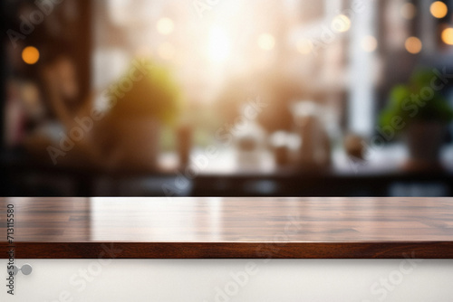 Wooden table bokeh city view background  empty wood desk tabletop counter surface product display mockup with blurry cityscape lights abstract backdrop presentation. Mock up  copy space.