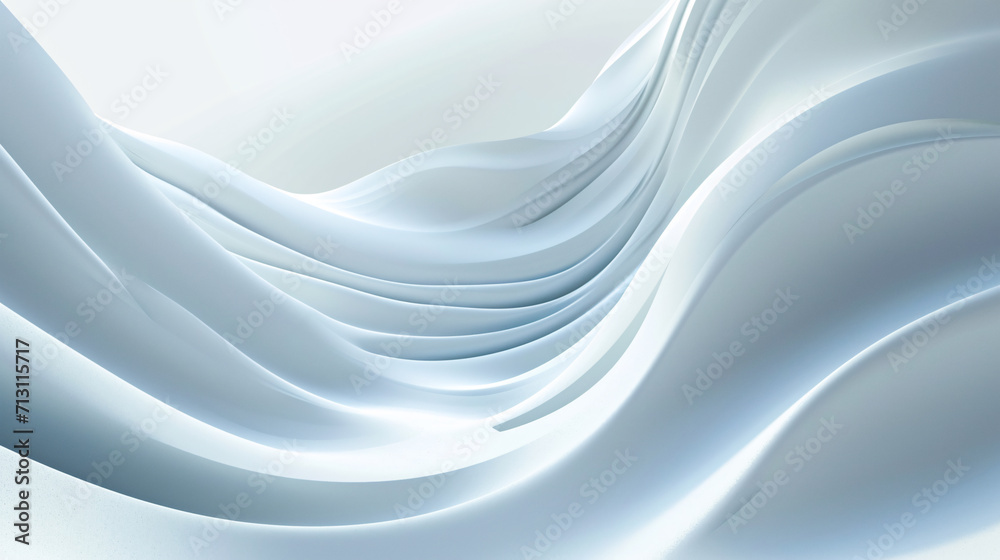 Obraz premium Abstract Flowing Wave. Smooth Tranquil Movement, Swirl and Soft Waves on a Minimalistic White Background with a Modern Concept.
