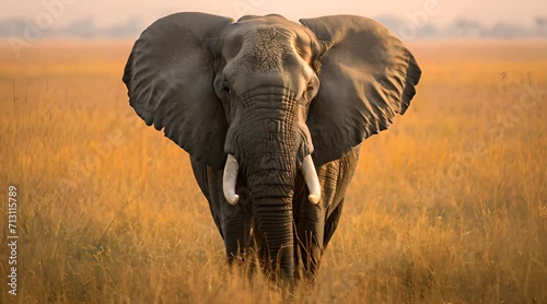 elephant in the savannah