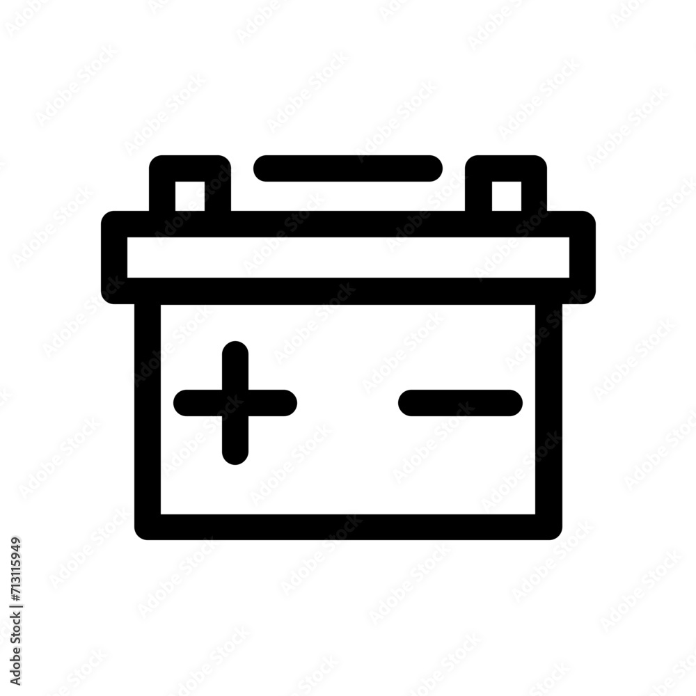 Car Battery Icon With Outline Style. Vector Illustration
Car Battery Icon With Outline Style. Vector Illustration